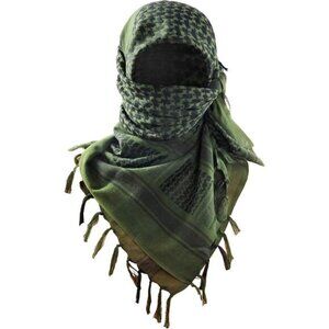⚡Men Green 100% Cotton Military Shemagh Tactical Desert Keffiyeh Scarf Wrap